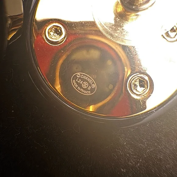 CHANEL Black and Gold Logo Earrings - Picture 12 of 12